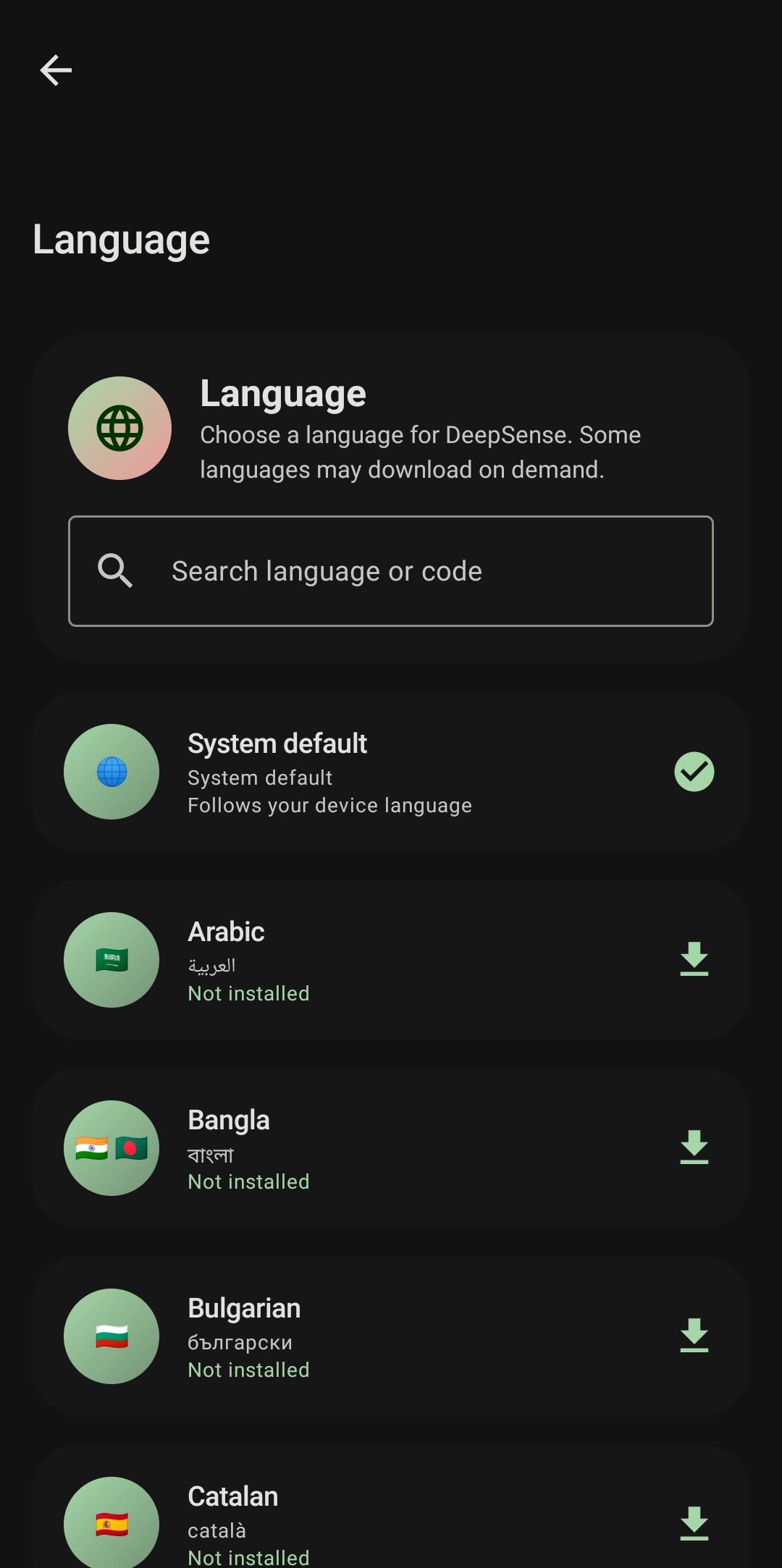 Settings: Multilingual Localization