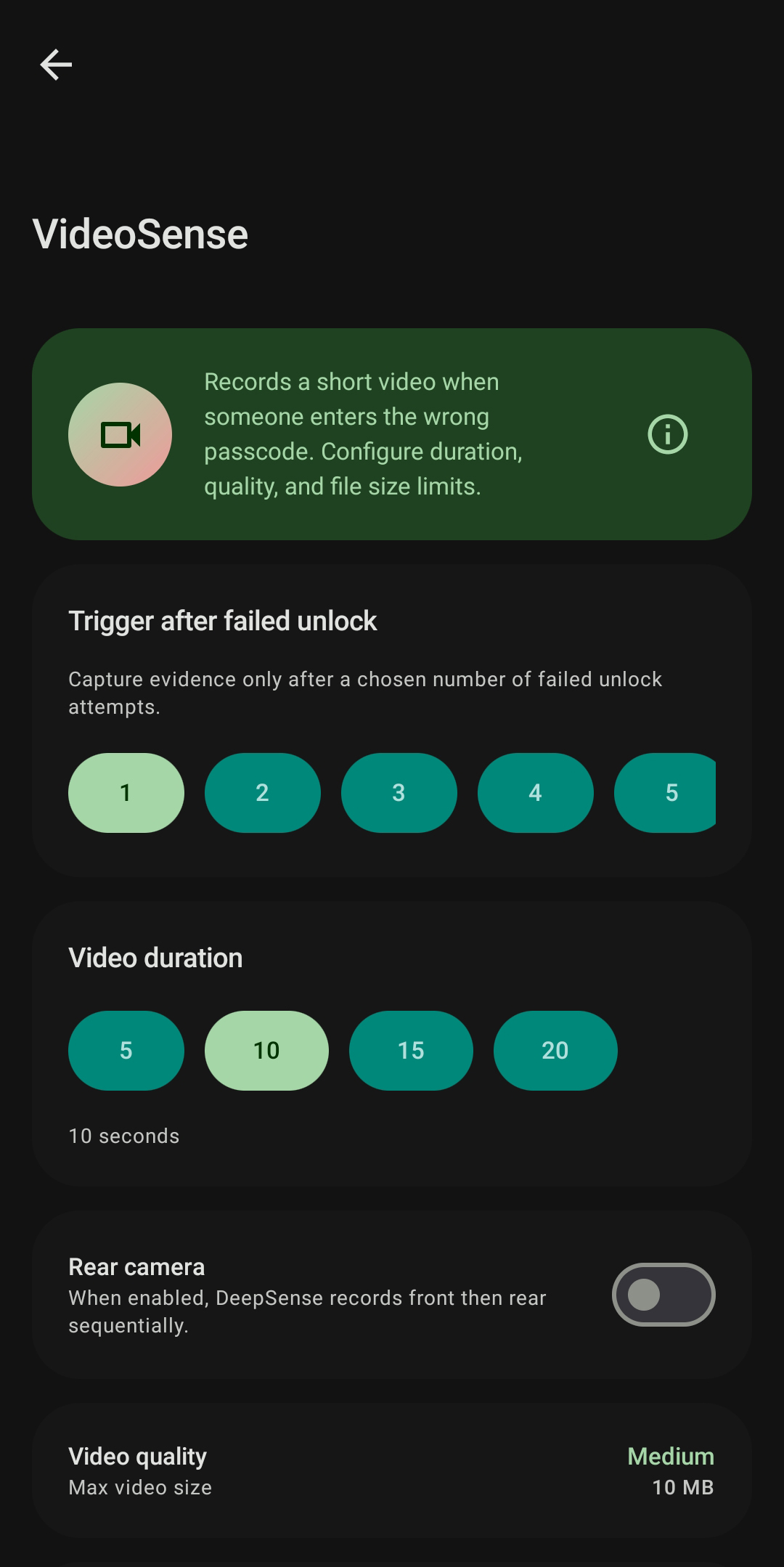 VideoSense Intruder Capture